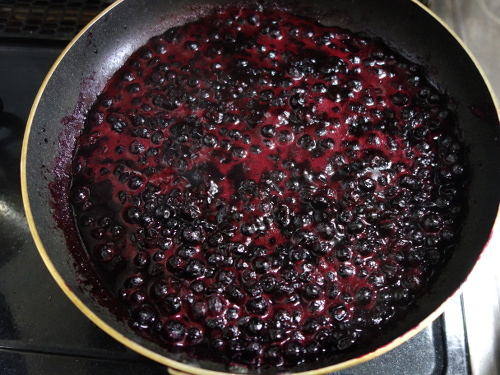 ブルーベリージャム作り