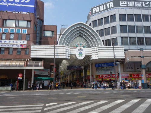 天文館の最も賑わっているアーケード街
