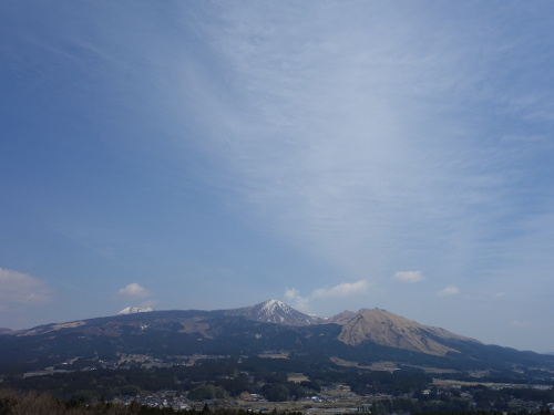 南阿蘇村側から見た阿蘇山