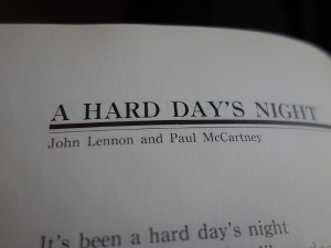 ビートルズ全詩集のA Hard Day's Night